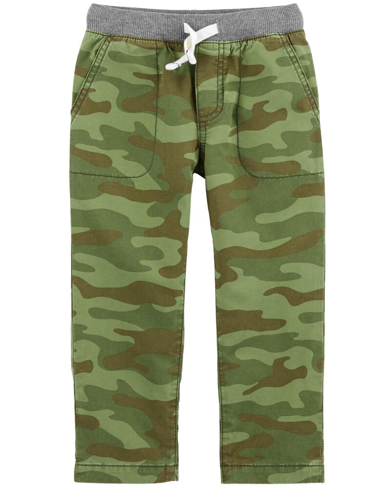 Carter/'s 5 5T Camo Camouflage Boy/'s Pants NWT Drawstring Twill Ribbed Waist